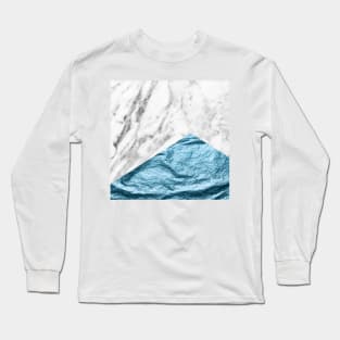 Teal marble Long Sleeve T-Shirt